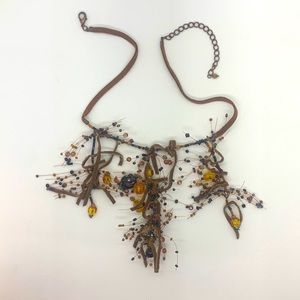 Abstract beaded choker